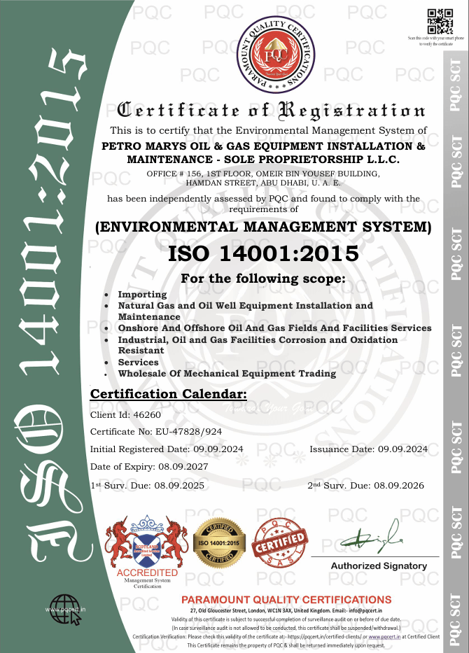 PetroMarys ISO 14001 2015