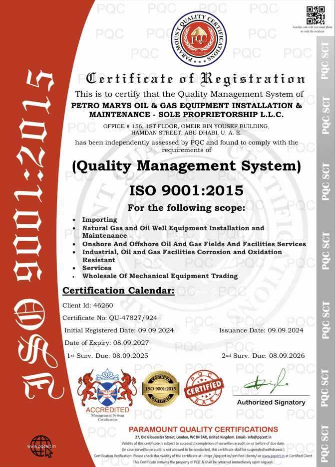 PetroMarys ISO 9001 2015